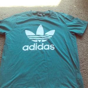 Womens large big logo adidas shirt